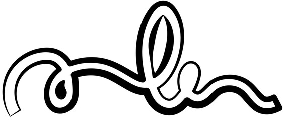 Spiral line shape and curve pattern. Decoration design