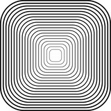 Rounded square blend line effect. Geometric shapes