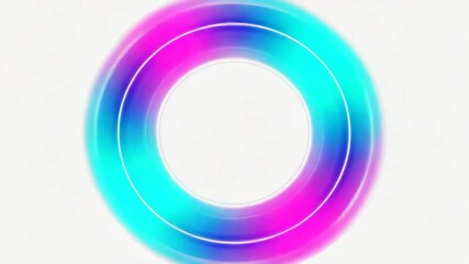 Wall Mural - vibrant circular gradient creating a colorful frame on a white background, producing a dynamic and v