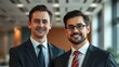 © Lin - Two businessmen in formal attire exuding confidence in an office.