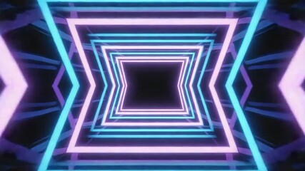 Wall Mural - vibrant neon lights illuminate a futuristic tunnel, creating a mesmerizing spectacle of color and de