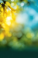 Wall Mural - Abstract Nature Backdrop with Sunlight Through Leaves, Ideal for Backgrounds and Creative Compositions