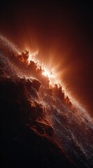Wall Mural - Cosmic dawn, fiery nebula