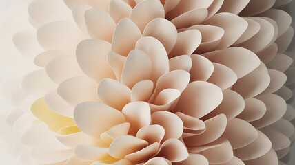 Wall Mural - macro view of soft beige petals layered in a circular pattern close-up flower