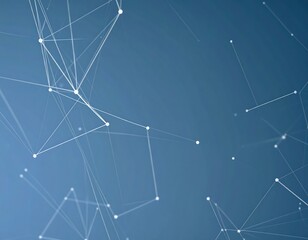 Abstract network pattern on a muted blue background