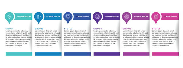 Wall Mural - steps business data visualization timeline process infographic template design with icons