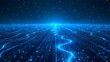 © Riteek - 'Endless glowing blue grid with binary code streams flowing like rivers, representing artificial intelligence data processing, infinite digital landscape, cinematic perspective'