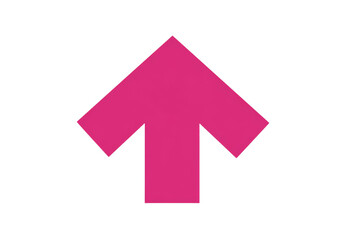 Wall Mural - A pink arrow pointing upward