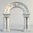 © Farida - Old marble arches in 3D, like those from ancient Rome and Greece. Great for decorating classic palaces, shown on a clear background.