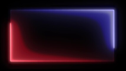 Wall Mural - Seamless Looping Lightning Neon Energy Frame Background or Border on Alpha Transparent Background

