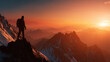 © Enrique - photo of a young man looking at a big beautiful mountain that he is going to climb, inspiring