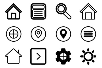 A versatile vector icon set for web and mobile app user interface design.