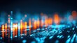 © Generative AI - Futuristic Data Visualization: Abstract Glowing Lines and Dots Representing Information Flow and Technological Advancement