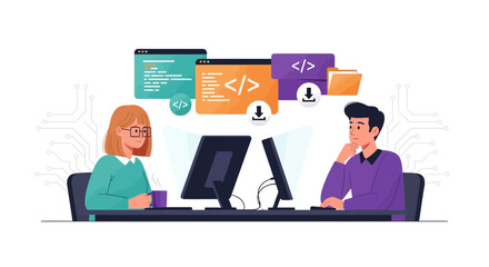 teamwork develop modern software collaboration programming development information technology