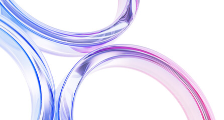 Wall Mural - abstract 3d background wallpaper with glass holographic transparent circle ring pattern. crystal cir