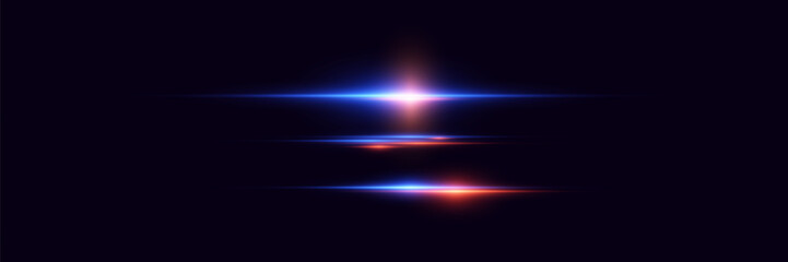Wall Mural - abstract light lines of blue and red effect.
