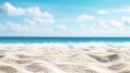 Wall Mural - a serene coastline with a vast blue ocean in the background, suitable for travel or relaxation image