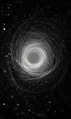 Wall Mural - cosmic vortex of ethereal light and dark creating a mesmerizing spiral with celestial dust radiating