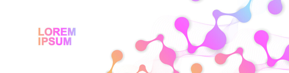 Wall Mural - molecular structure dna, atom, neurons. medical, technology, chemistry, science background. science 