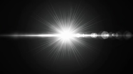 Wall Mural - bright light in darkness. star with glow and rays. digital lens flare effect. abstract glowing spark