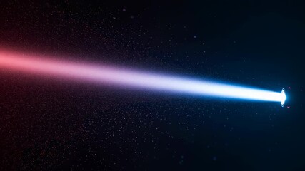 Wall Mural - ray of light moving through dust. abstract motion graphic with particles. digital background for sci
