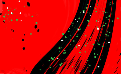 Poster - Abstract texture with vibrant red patterns and intricate details