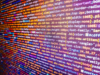 wanna cry virus computer desktop on its monitor. new technology revolution. programmer typing new li