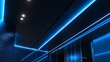 © Mrs. Studio - Illuminated Interior with Modern Blue Led Lighting Design