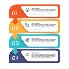 Wall Mural - steps business data visualization timeline process infographic template design with icons. simple in