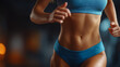 © KP - Fit Figure in Motion: A focused depiction of a woman, radiating dynamism and physical fitness, her body in prime condition showcasing the beauty of a healthy lifestyle and rigorous exercise.