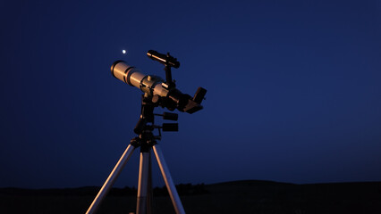 Wall Mural - astronomical telescope for observing stars, planets, moon and other celestial objects.