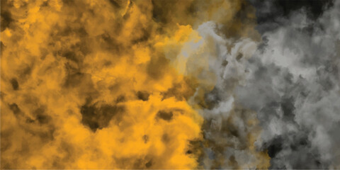 Wall Mural - abstract digital painting depicting swirling clouds with shades of yellow ochre gray and black blend
