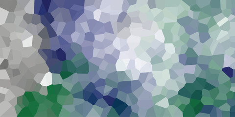 Wall Mural - abstract mosaic of blue green and grey polygonal shapes creating a modern and textured artistic back