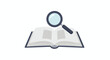 © Sean - Explore new knowledge with a magnifying glass and an open book for research and study success