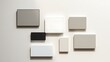 © zhanghao 04 - Geometric arrangement of sleek rectangular objects on a neutral surface, showcasing minimalist design.