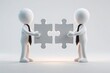 © scorpiries2004 - 3D Business Figures Failing to Connect Mismatched Puzzle Pieces – Symbol of Poor Teamwork and Miscommunication