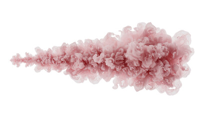 Wall Mural - delicate blush cloud wafts across an isolated transparent expanse, soft and ethereal for creative