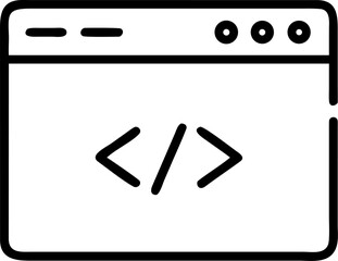 Web browser window displaying programming code with brackets