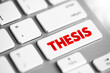 © dizain - Thesis - type of research paper based on your original research, text concept button on keyboard