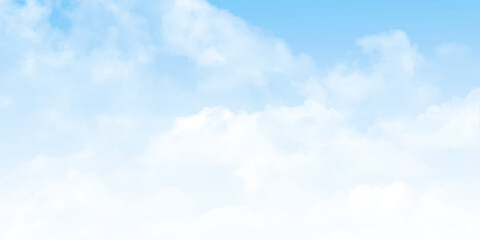 Wall Mural - blue sky with white soft clouds. summer background. clearing day and good weather in the morning. be