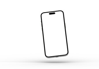 High-quality stock photo of a modern smartphone with a blank screen, ideal for app presentations or website mockups.