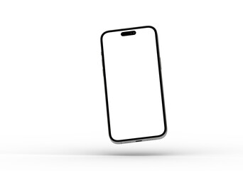 High-quality image of a modern smartphone with a blank screen, perfect for app presentations or website mockups.