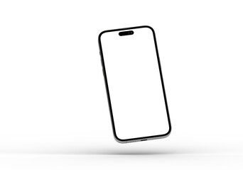 High-quality stock photo of a modern smartphone with a blank screen, perfect for app presentations or website mockups.