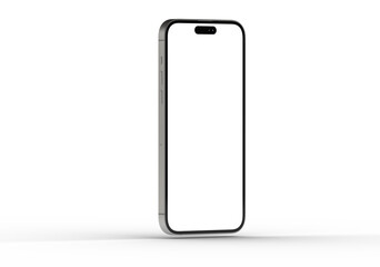 High-quality image of a modern smartphone with a blank screen, ideal for app presentations or website mockups.