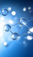 Canvas Print - molecular structures in a gradient ambiance, showcasing science and medicine in modern visualization