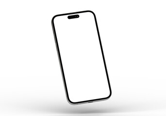 High-quality image of a modern smartphone with a blank screen, perfect for app presentations and website mockups.
