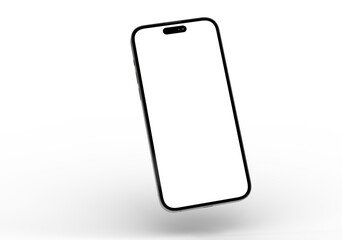 High-quality image of a modern smartphone with a blank screen, perfect for app presentations or website mockups.