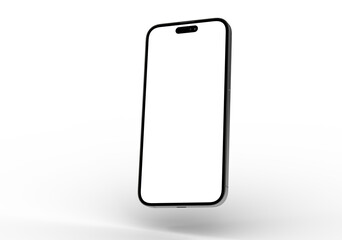 High-quality image of a modern smartphone with a blank screen, perfect for app presentations or website designs.