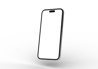 High-quality image of a modern smartphone with a blank screen, perfect for app presentations or website mockups.
