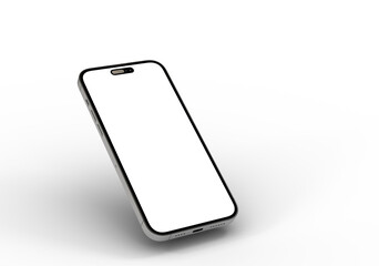 High-quality image of a modern smartphone with a blank screen, perfect for app presentations or website mockups.
